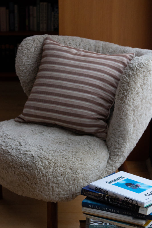 Raw silk pillow - Brown